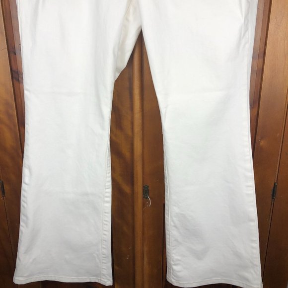 Tommy Hilfiger White High Waist Boot Cut American Freedom Denim Jeans Timeless - Picture 5 of 16
